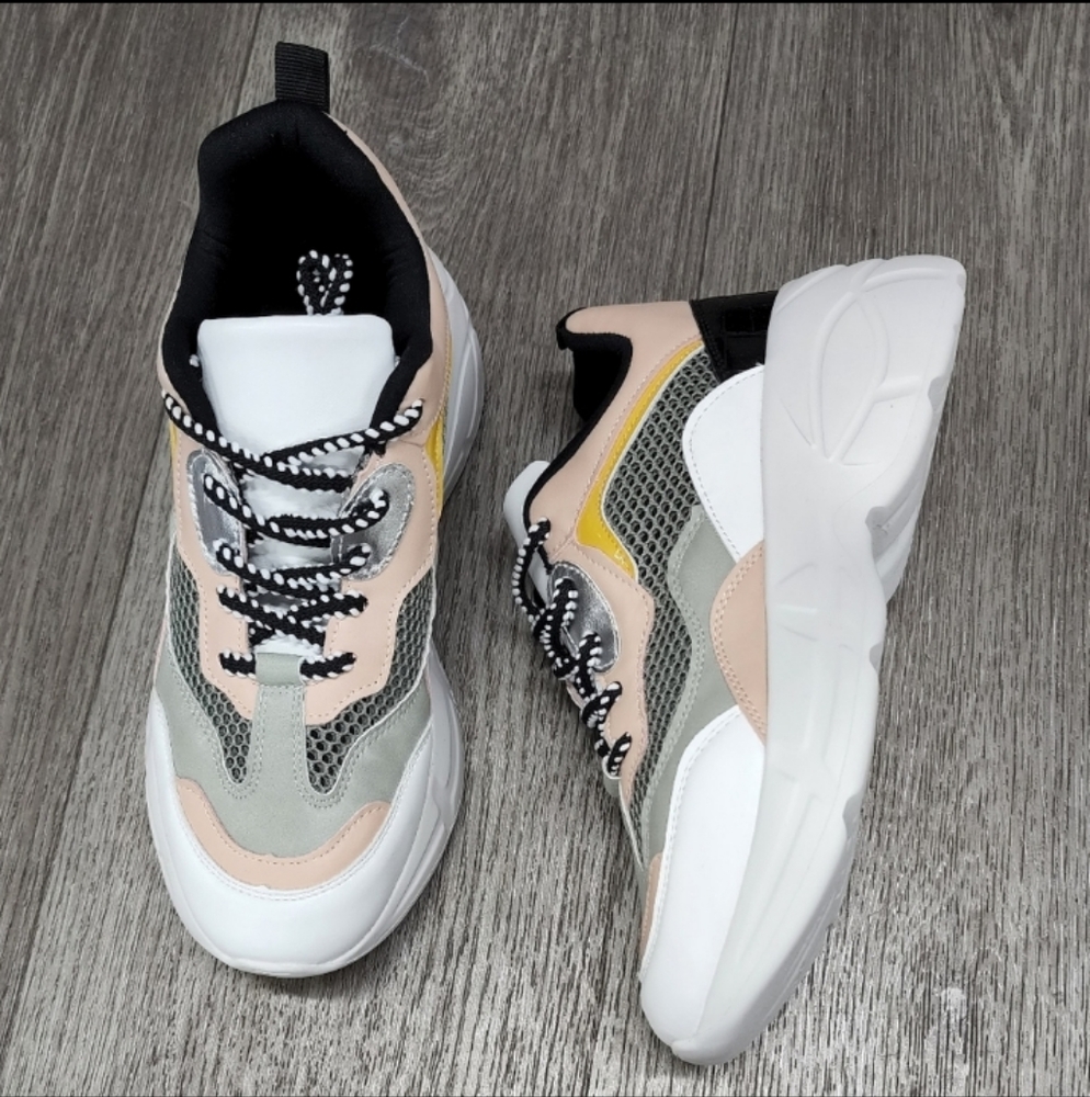 Qupid Chunky Mid-High Top Macha Sneakers 8